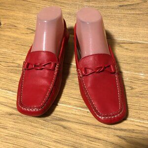 Bruno Melli women red leather driving shoes, 7.5